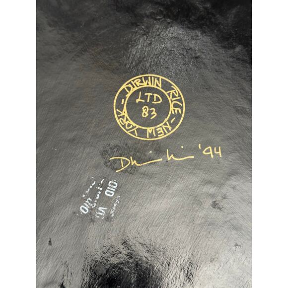 Rare Durwin Rice New York Signed Decoupage Ape Art Plate - Picture 5 of 10